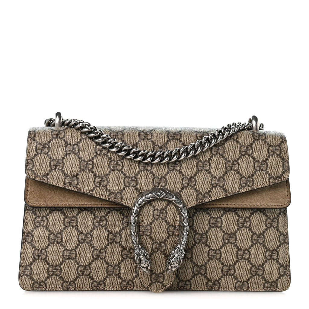 GG Supreme Monogram Small Dionysus Shoulder Bag Taupe