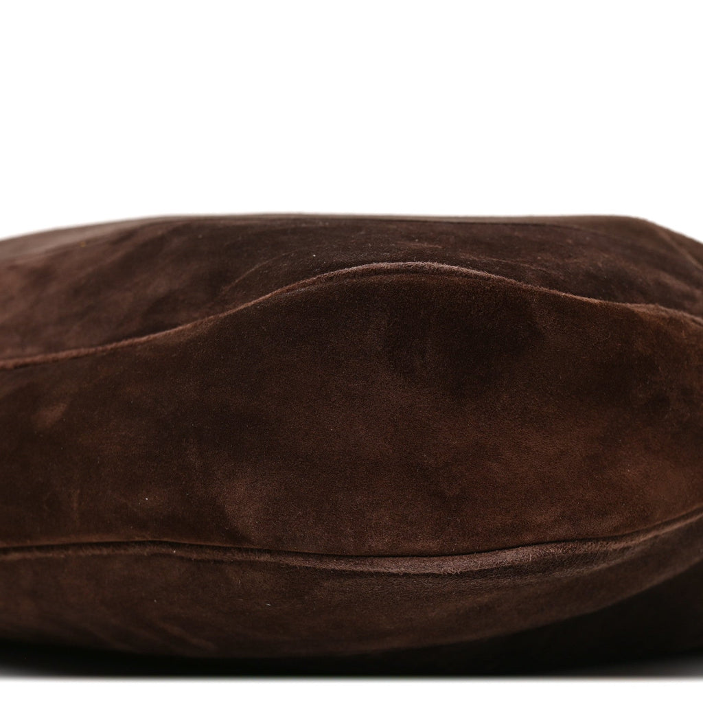 Suede Jackie 1961 Giorno Shoulder Bag Dark Brown