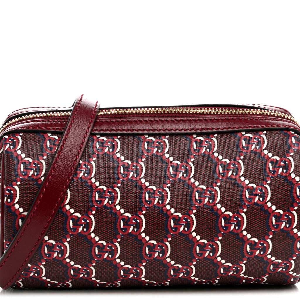 GG Shadow Monogram Ophidia Crossbody Bag Rosso Ancora Red