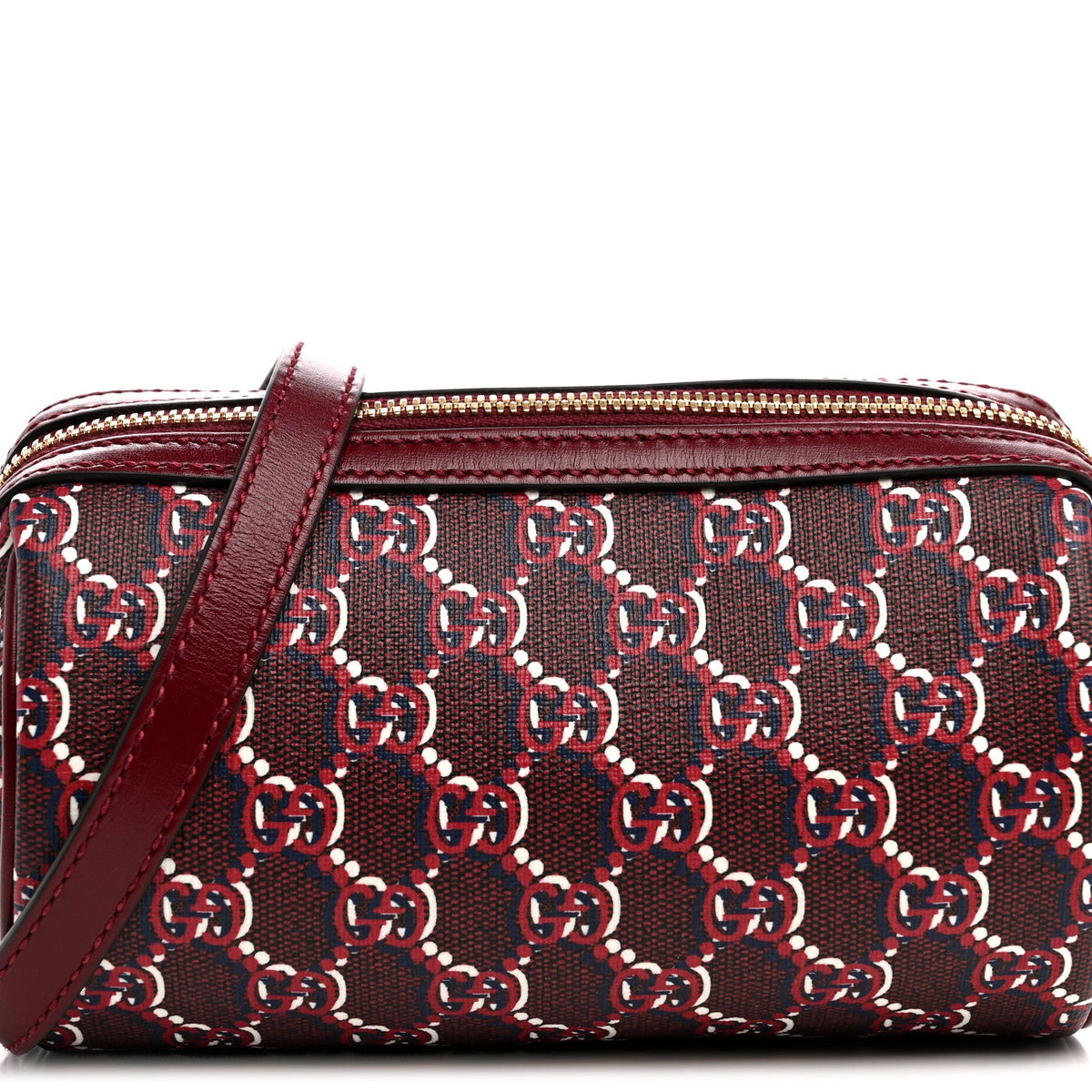 GG Shadow Monogram Ophidia Crossbody Bag Rosso Ancora Red
