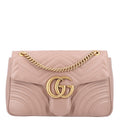 Calfskin Matelasse Medium GG Marmont Shoulder Bag Porcelain Rose
