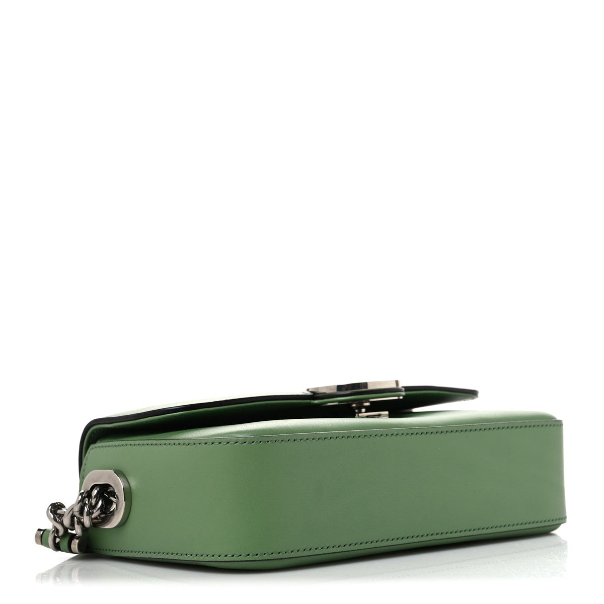 Senna Calfskin Petite GG Top Handle Shoulder Bag Green Soil Grass