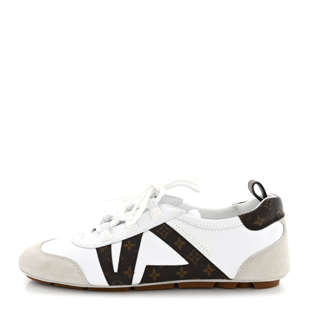 Monogram Calfskin Womens LV Sneakerina 38 White