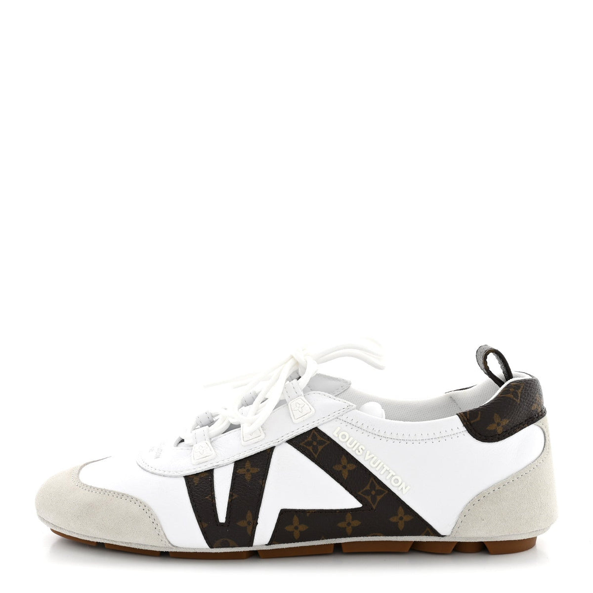 Monogram Calfskin Womens LV Sneakerina 38 White
