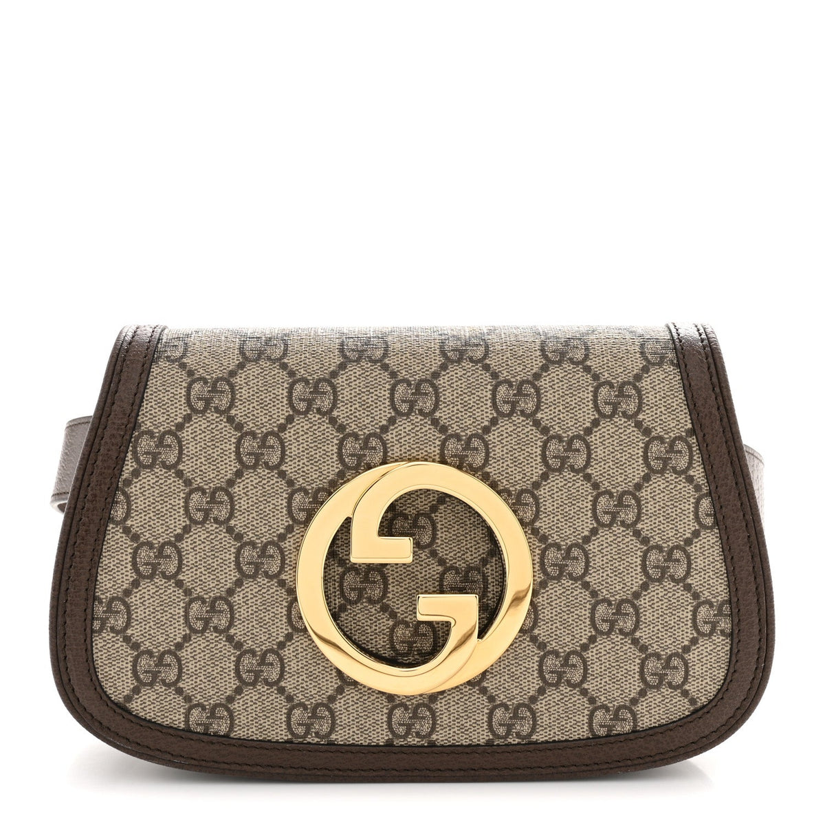 GG Supreme Monogram Textured Dollar Calfskin Blondie Belt Bag 75 30 Beige Ebony New Acero