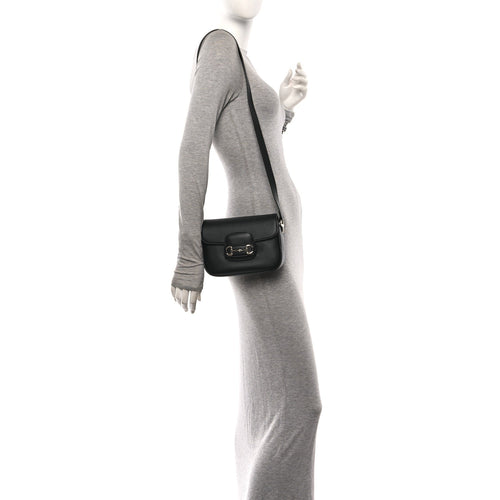 Arabella Calfskin Horsebit 1955 Shoulder Bag  Black
