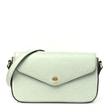 Calfskin GG Super Mini Shoulder Bag Pale Green