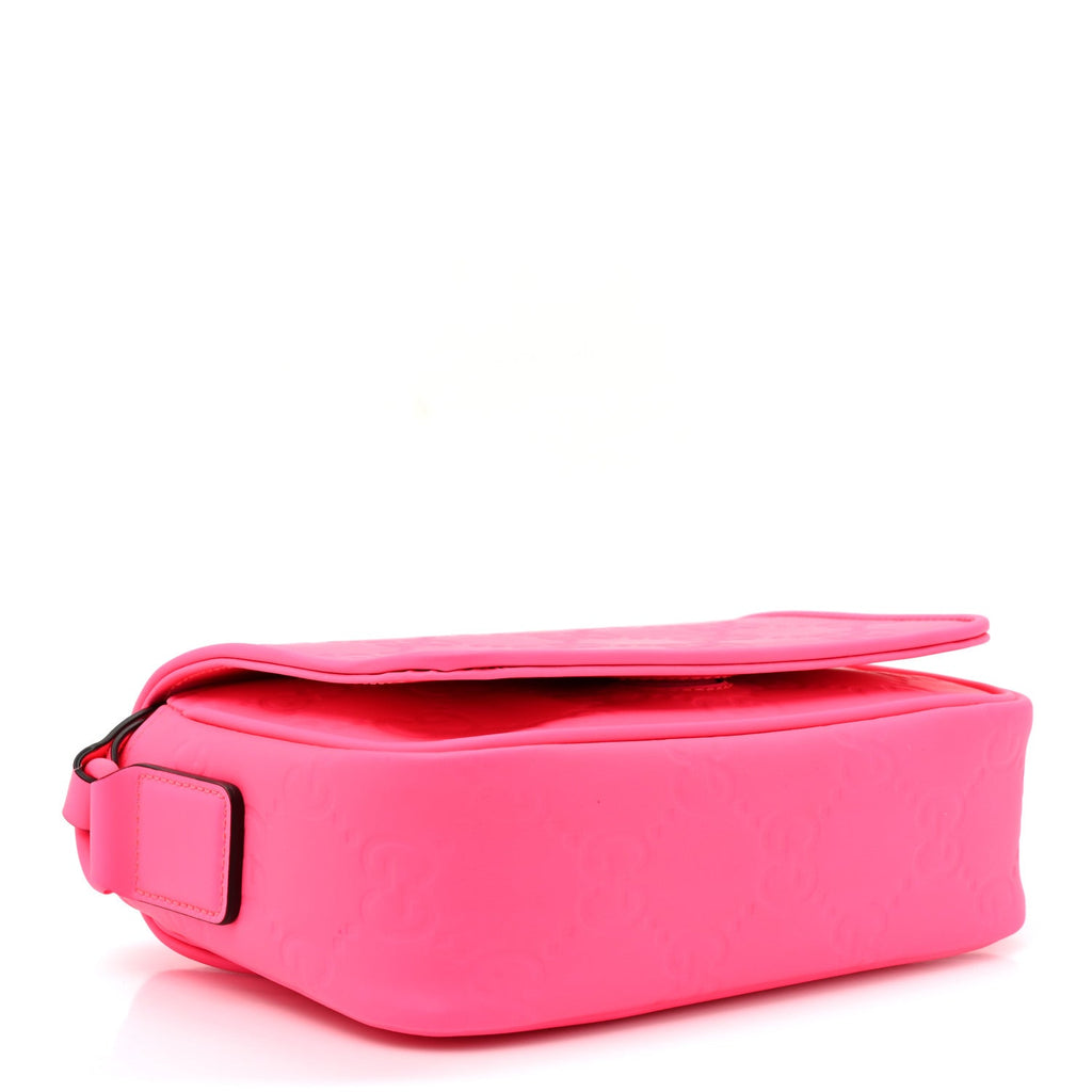 Calfskin GG Rubber effect Super Mini Bag  Pink