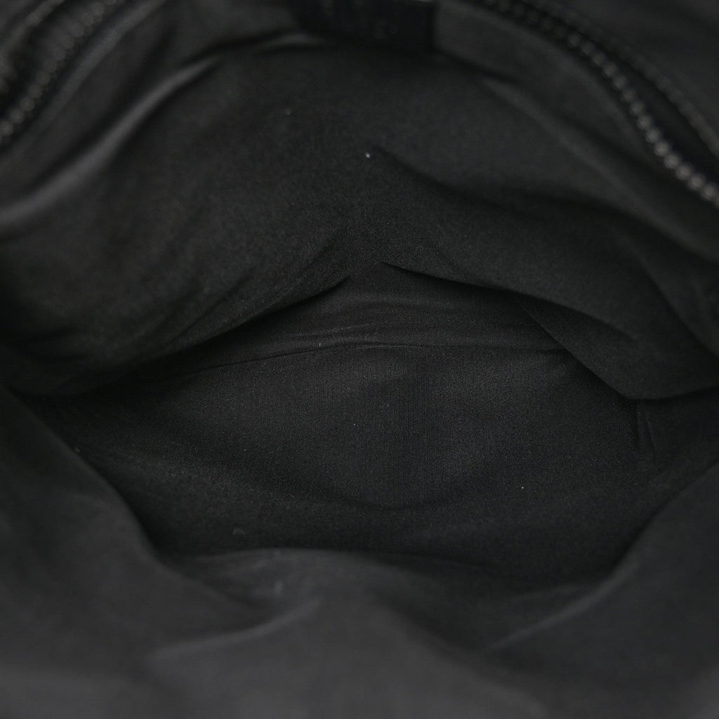 Nylon Monogram Medium Flat Messenger Bag Black