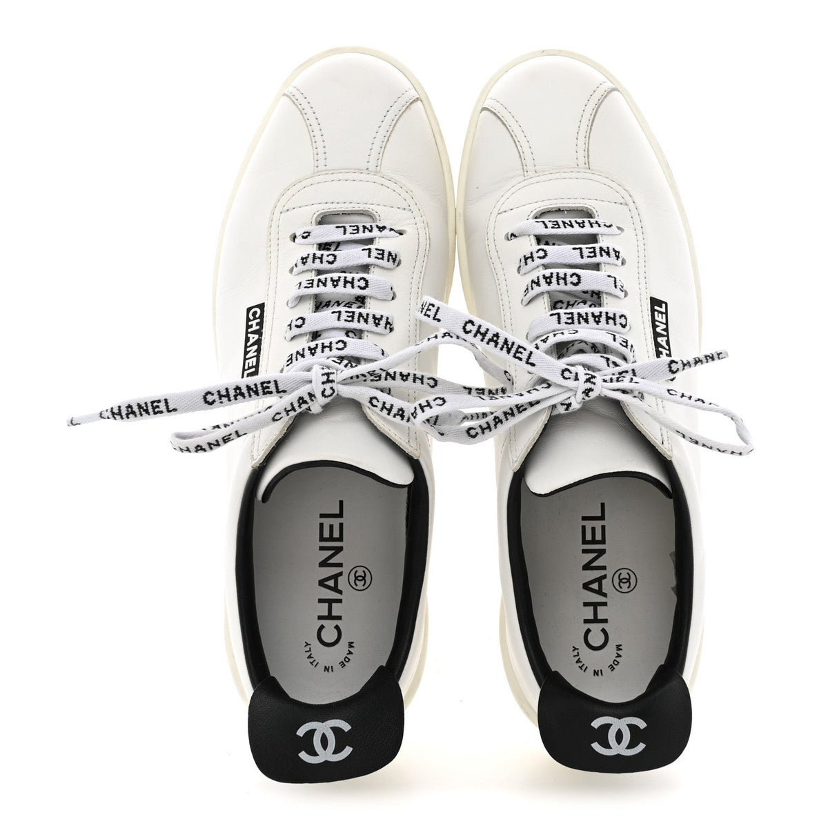 Calfskin CC Womens Sneakers 38.5 White 39.5 White