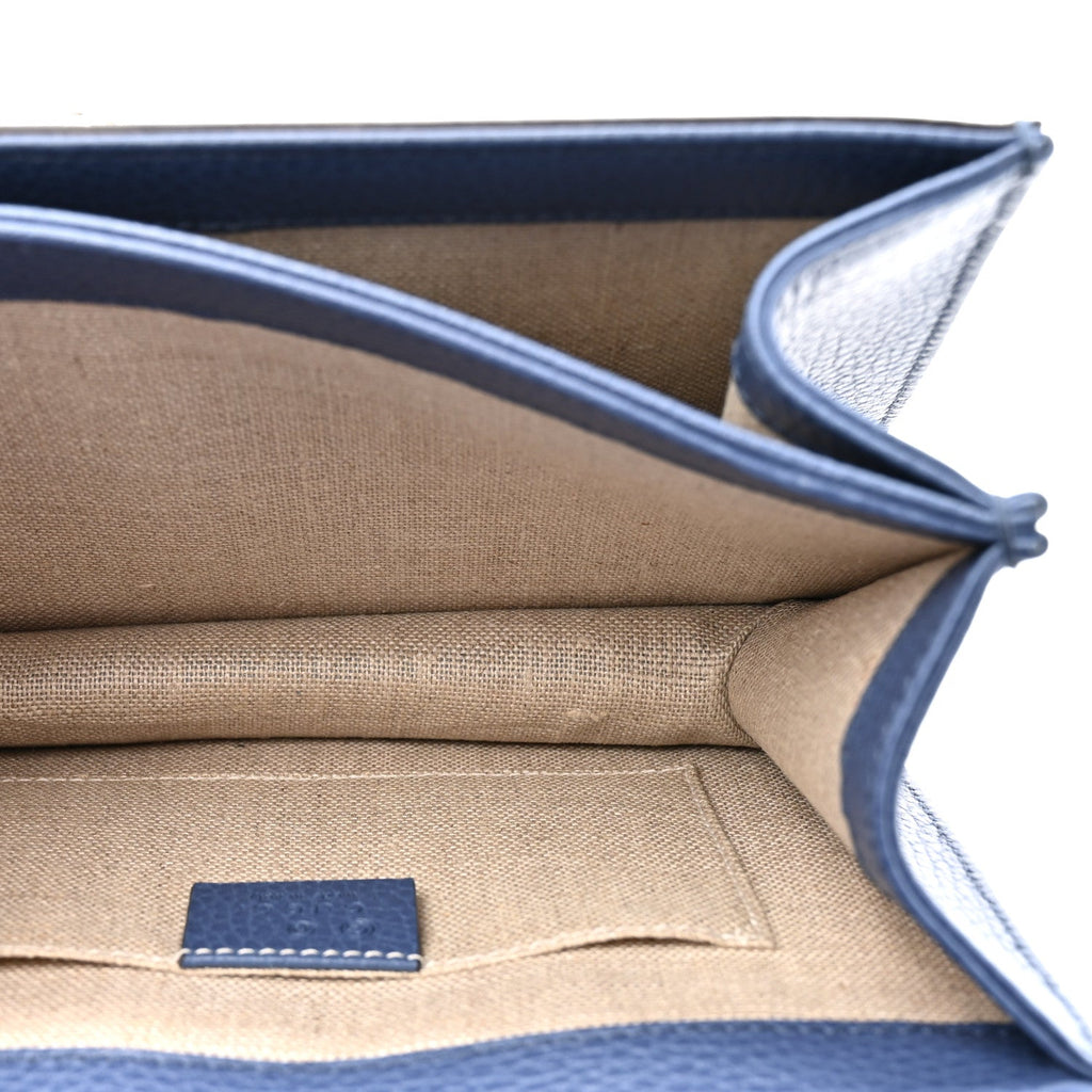 Dollar Calfskin Small Interlocking G Shoulder Bag Caspian