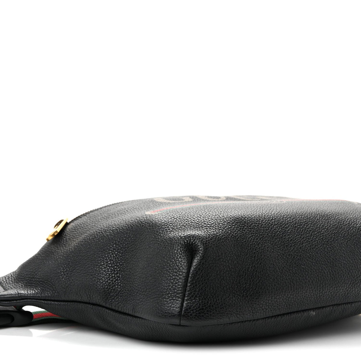 Grained Calfskin Logo Belt Bag Black