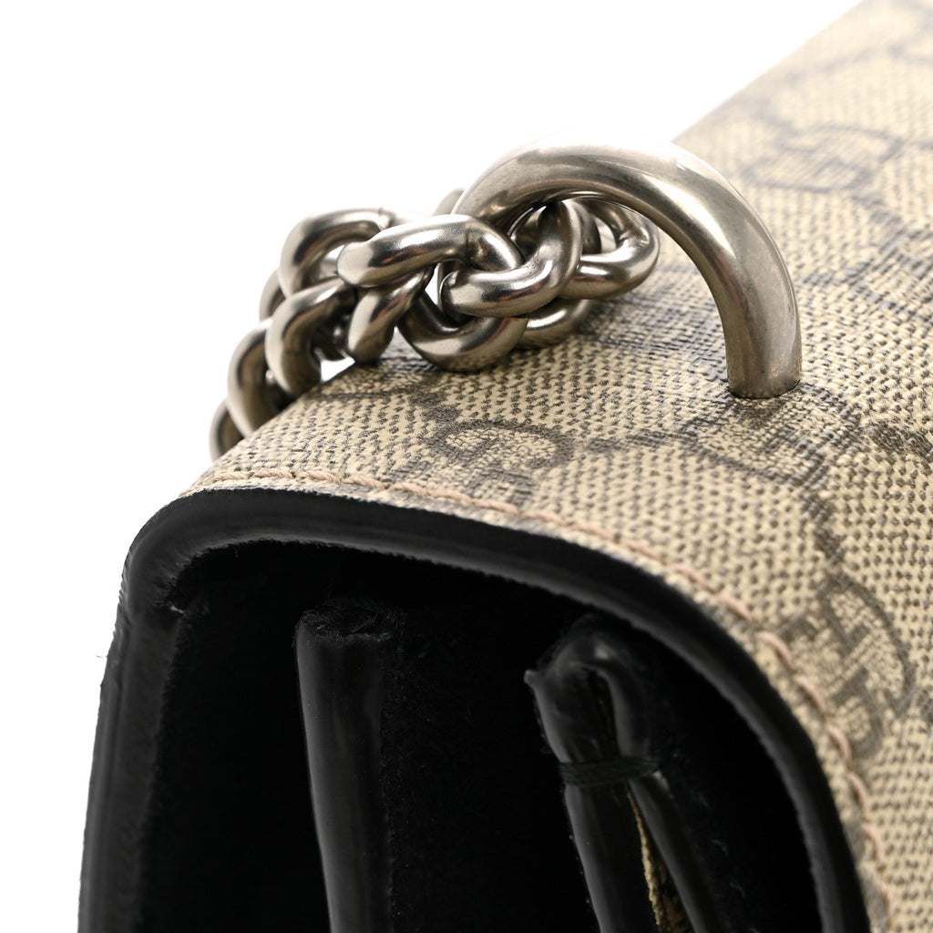 GG Supreme Monogram Medium Dionysus Shoulder Bag Black