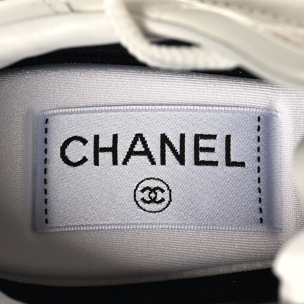 Shiny Calfskin Suede Quilted CC Logo Sneakers 36.5 White