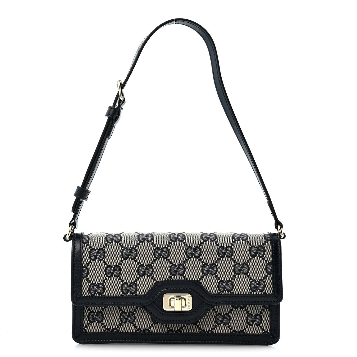 GG Monogram Mini Luce Shoulder Bag Beige Blue