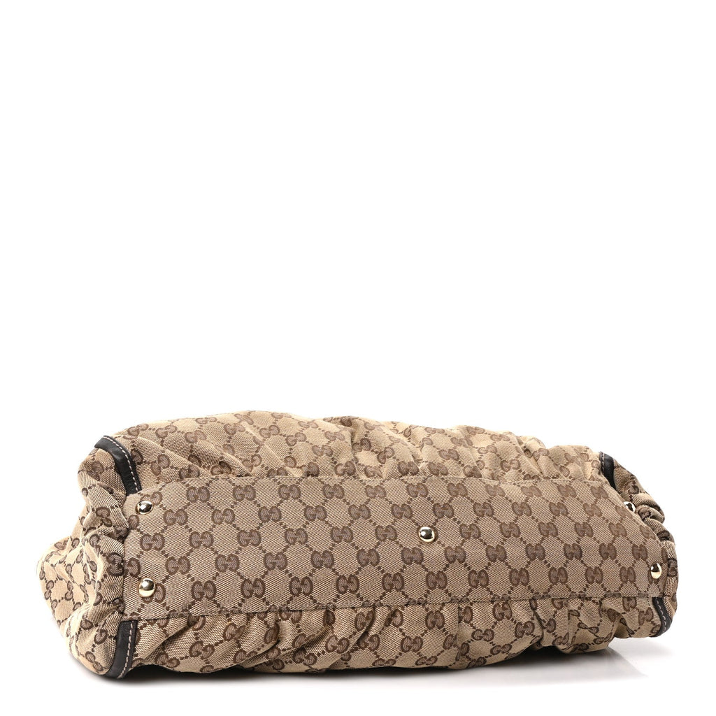 Monogram D Gold Tote Dark Brown