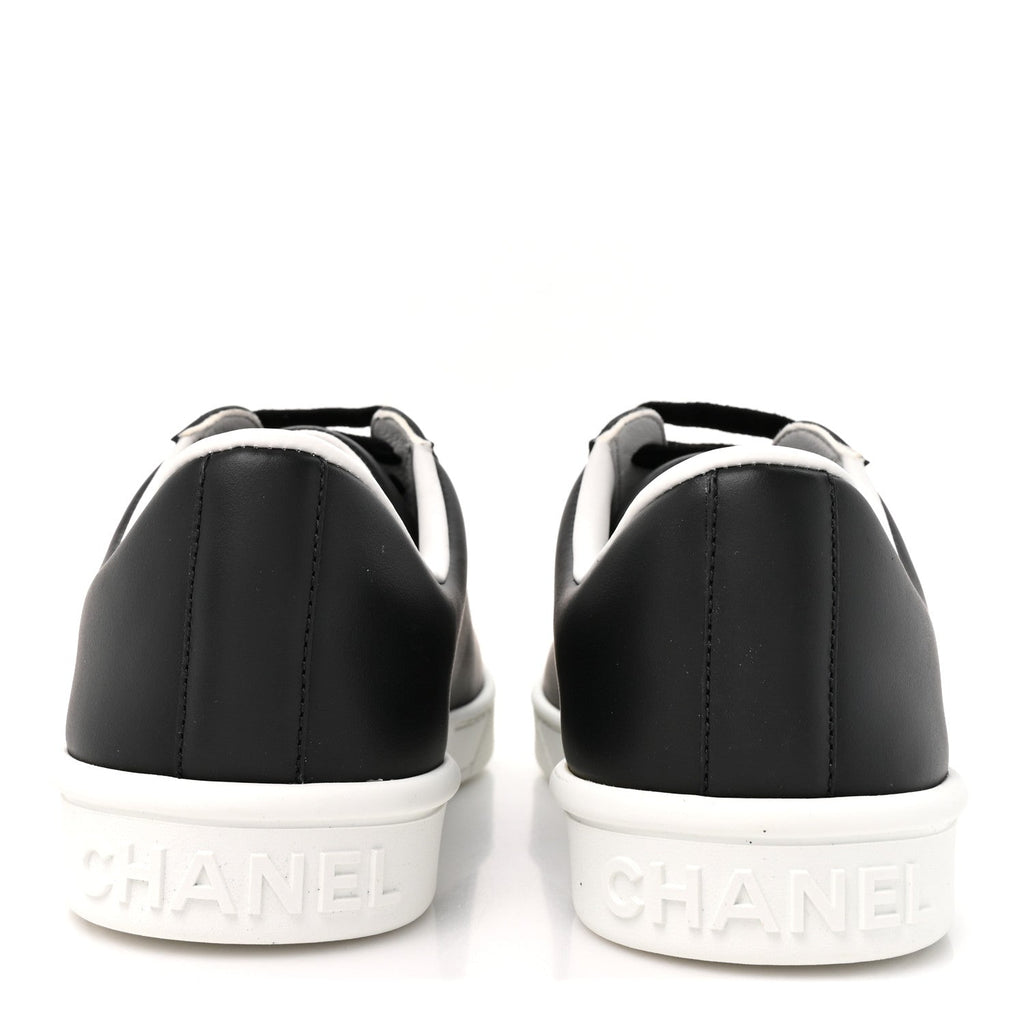 Calfskin CC Uniform Womens Sneakers 38 Black