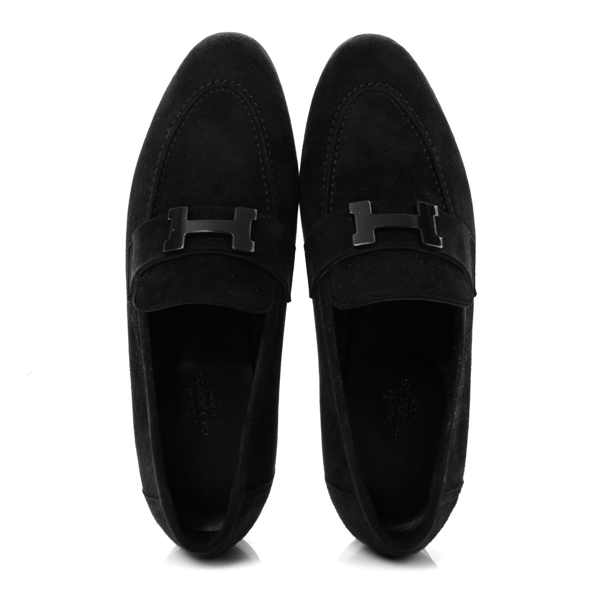 Suede Goatskin Paris Loafers 36 Black