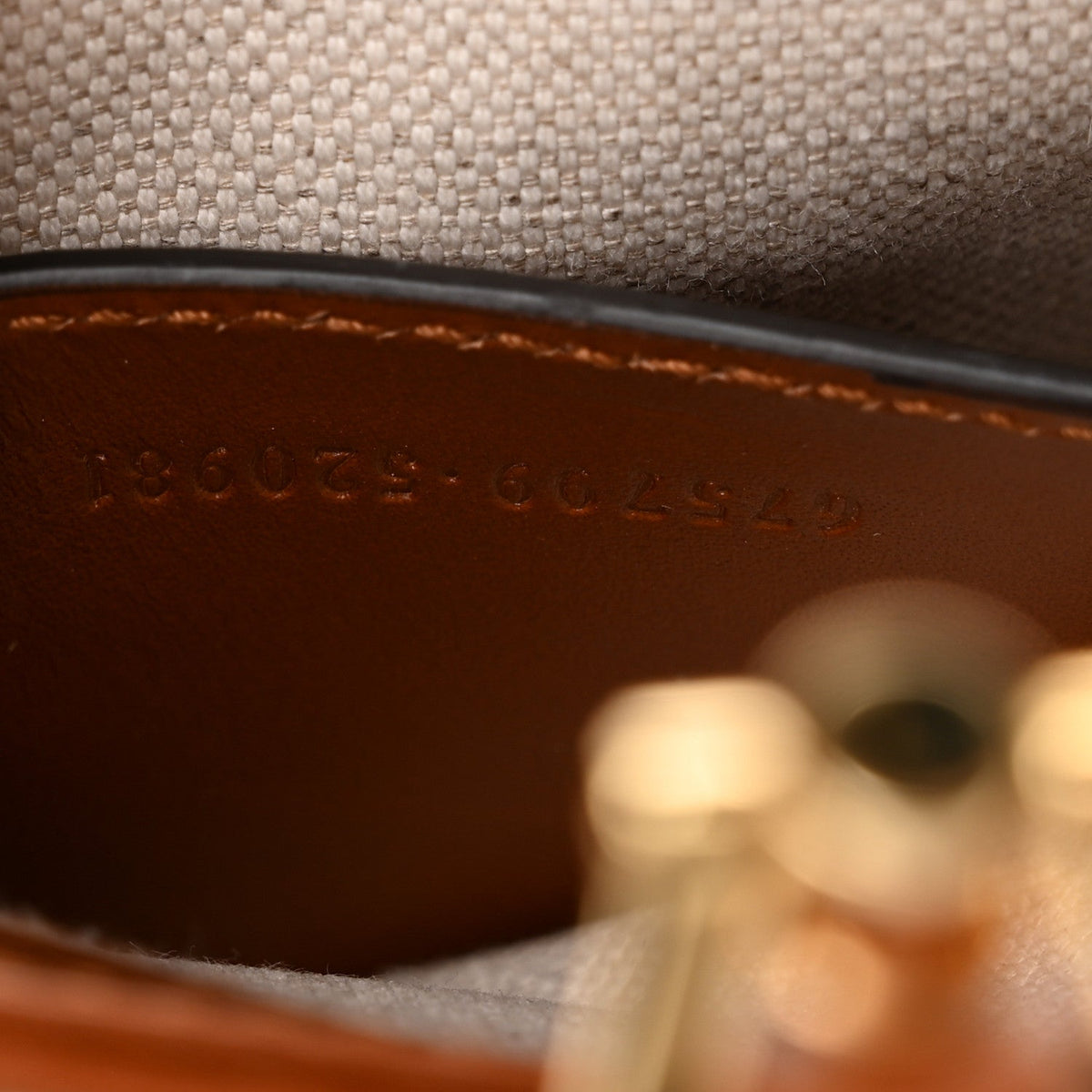 New Canvas Charisma Calfskin Crystal GG Monogram Mini Jackie 1961 Hobo Camel Ebony