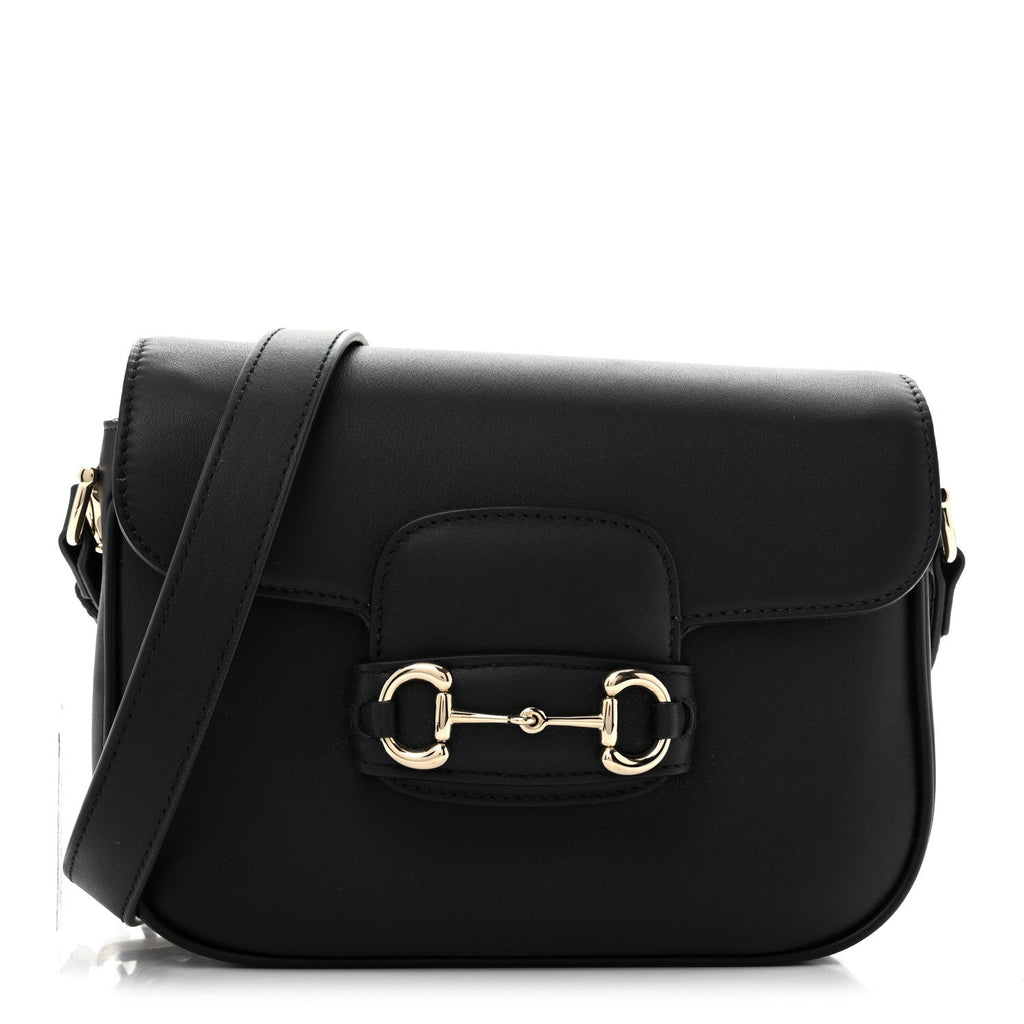 Arabella Calfskin Horsebit 1955 Shoulder Bag Black