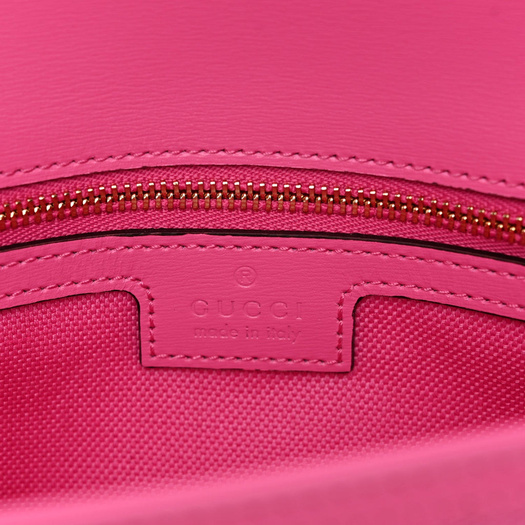 GG Monogram Textured Dollar Calfskin Small Luce Shoulder Bag Pink