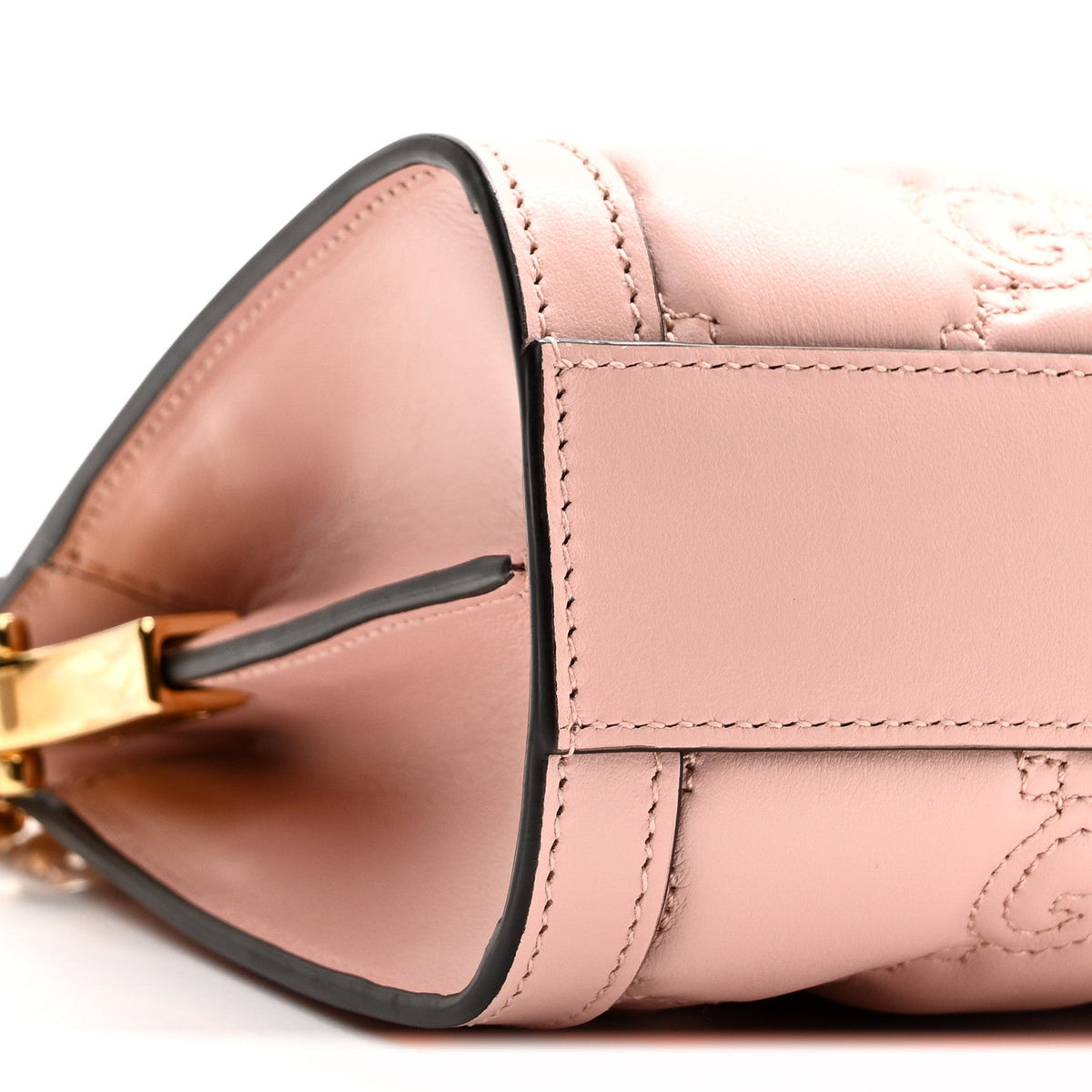 Calfskin GG Matelasse Small Slim Chain Shoulder Bag Perfect Pink Natural