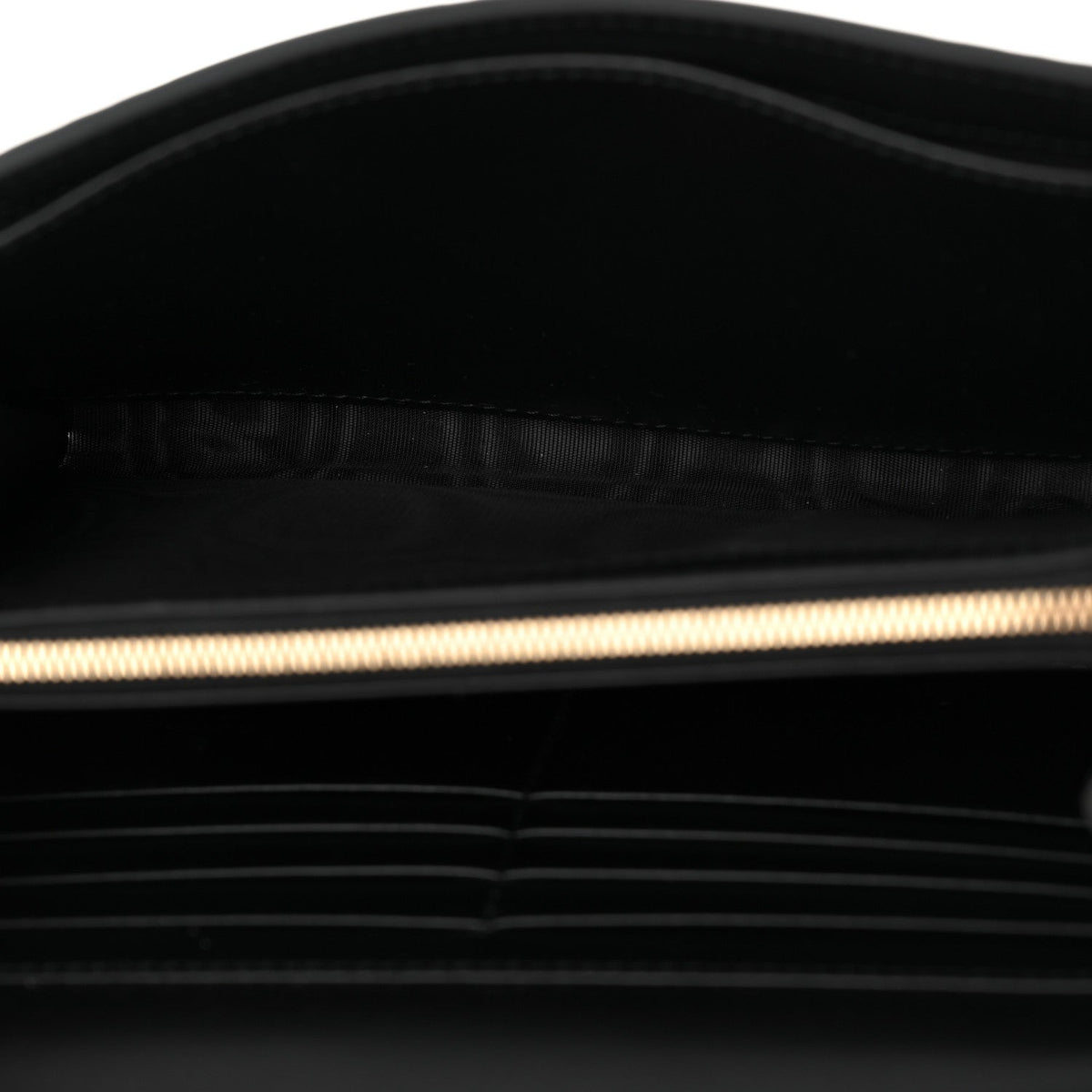 Calfskin GG Debossed Chain Wallet Black