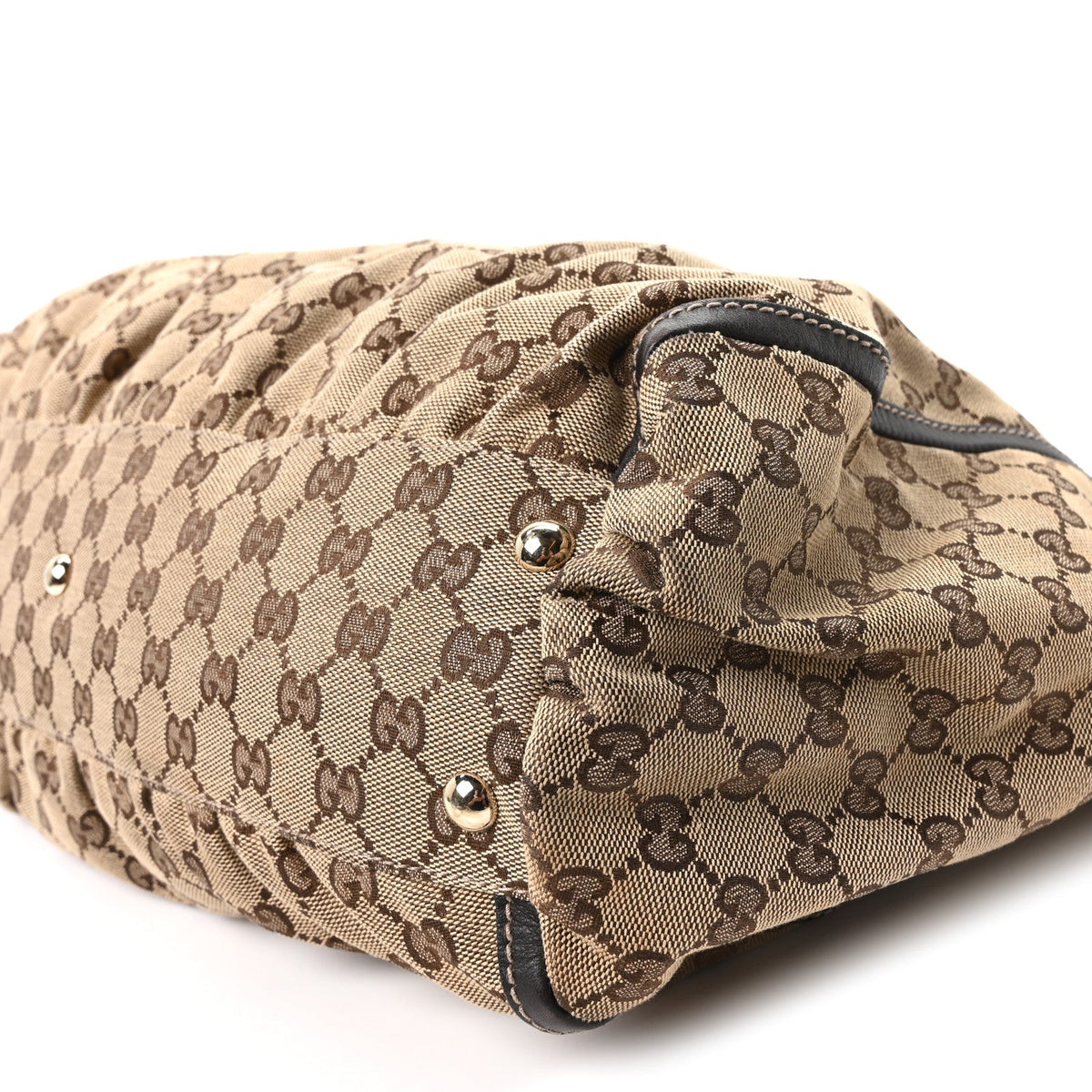 Monogram D Gold Tote Dark Brown