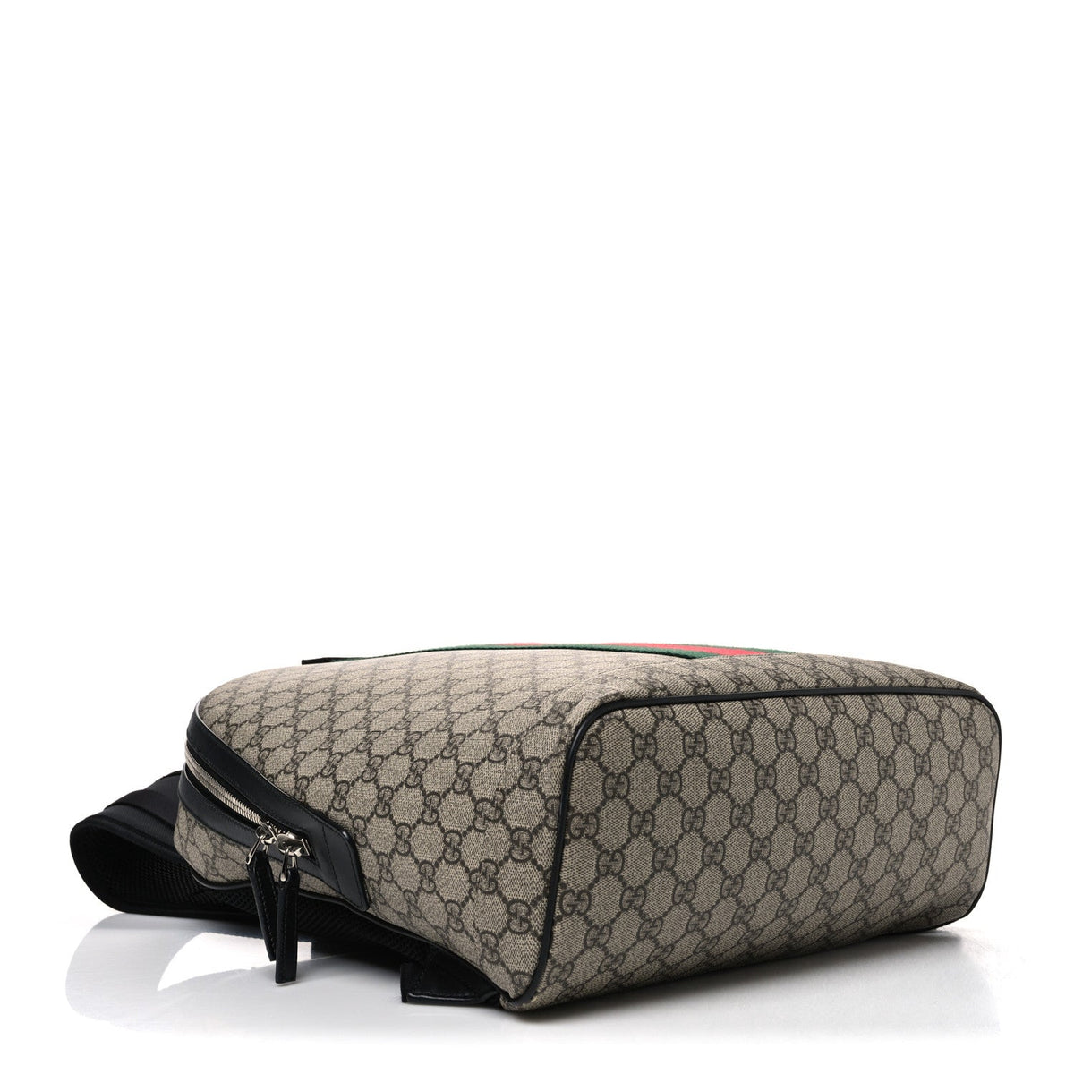 GG Supreme Monogram Web Dome Backpack Black