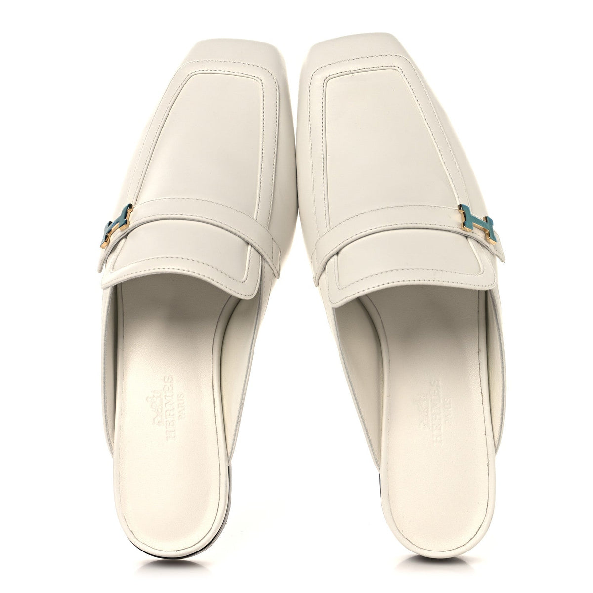 Calfskin Womens Groupie Mules 35 White