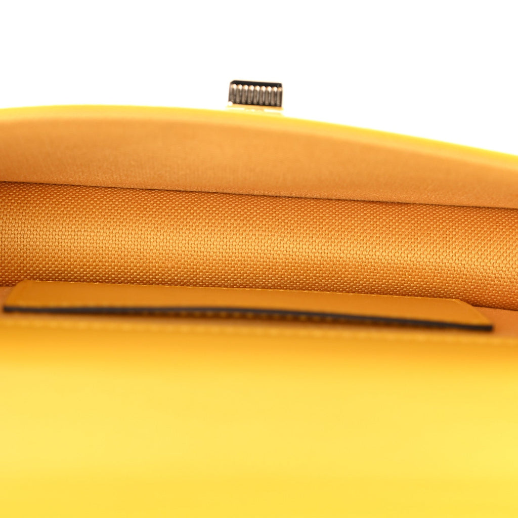 GG Monogram Scratch Lux Calfskin Mini Luce Shoulder Bag Yellow