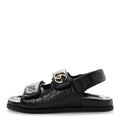Guccissima GG Embossed Womens Sandals 36.5 Black