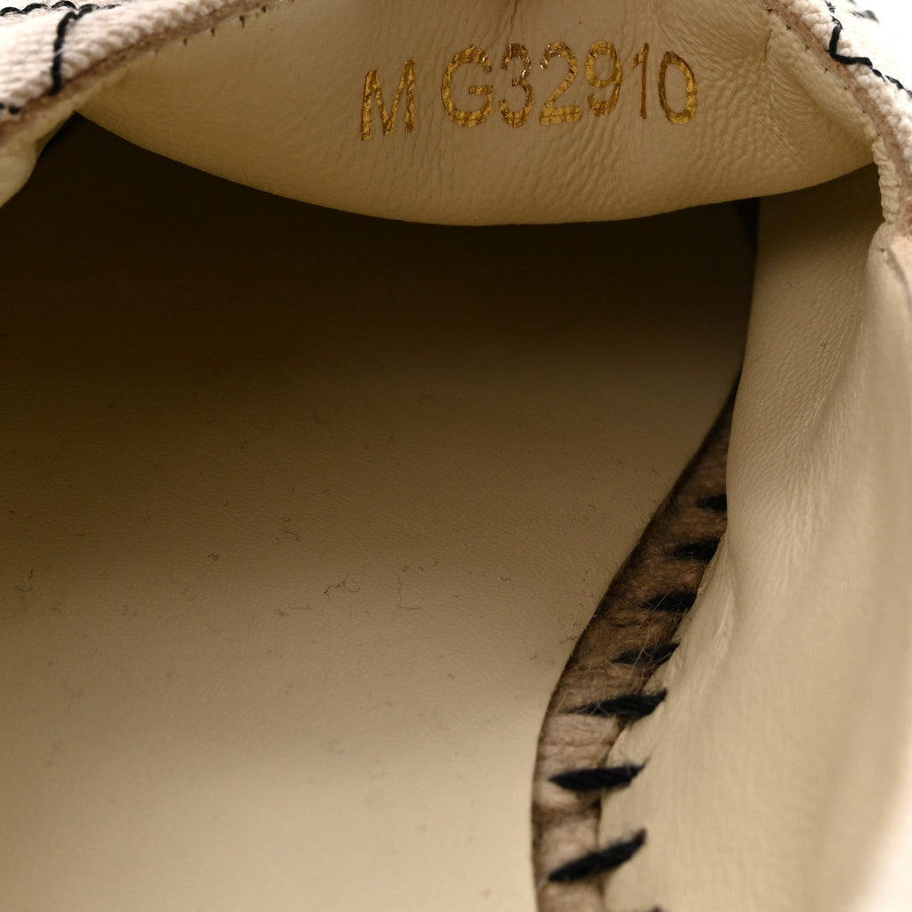 Fabric Biarritz CC Espadrilles 36 Beige Black