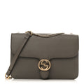 Dollar Calfskin Interlocking G Shoulder Bag Loess