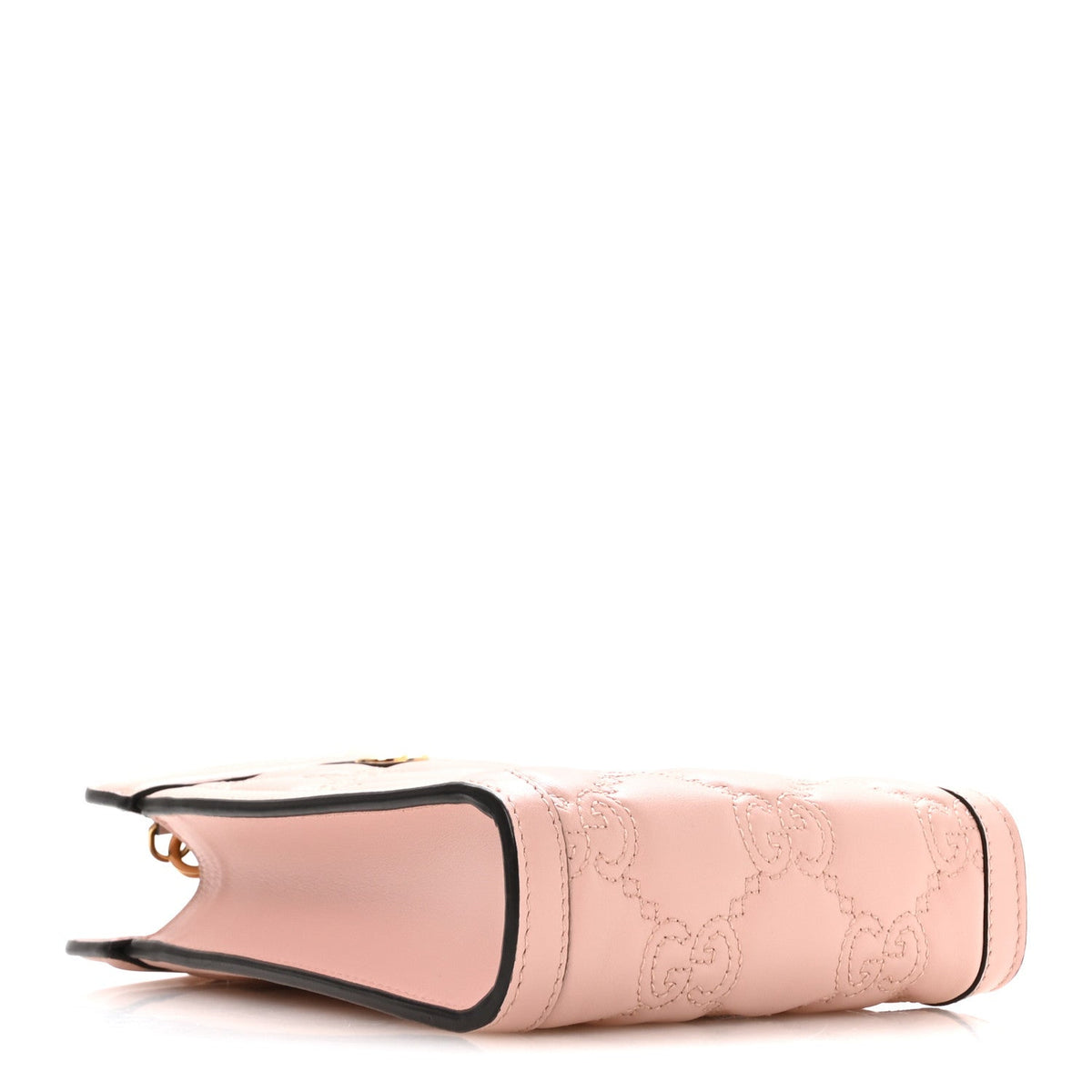 Calfskin GG Matelasse Mini Top Slip Handle Crossbody Bag Perfect Pink Natural