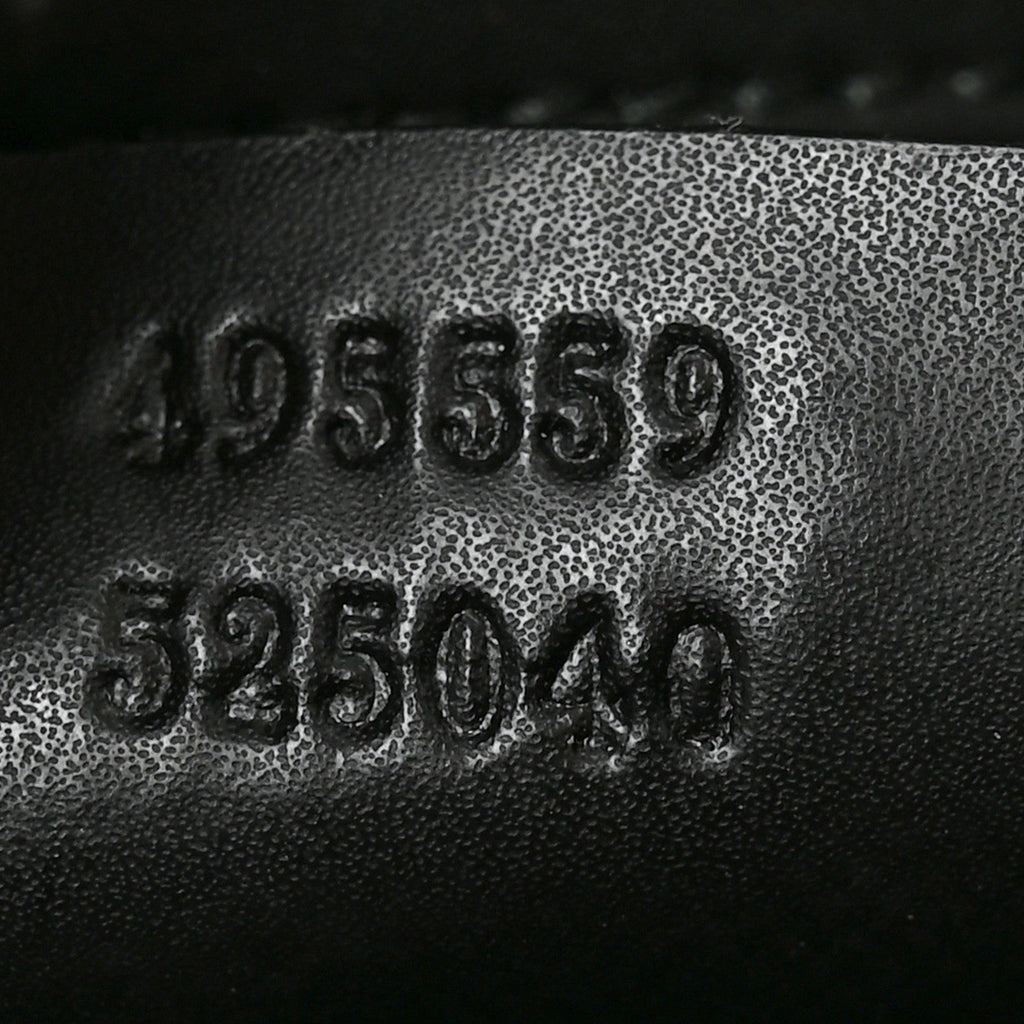 Soft GG Supreme Monogram Appia Calfskin Web Vertical Tote Black