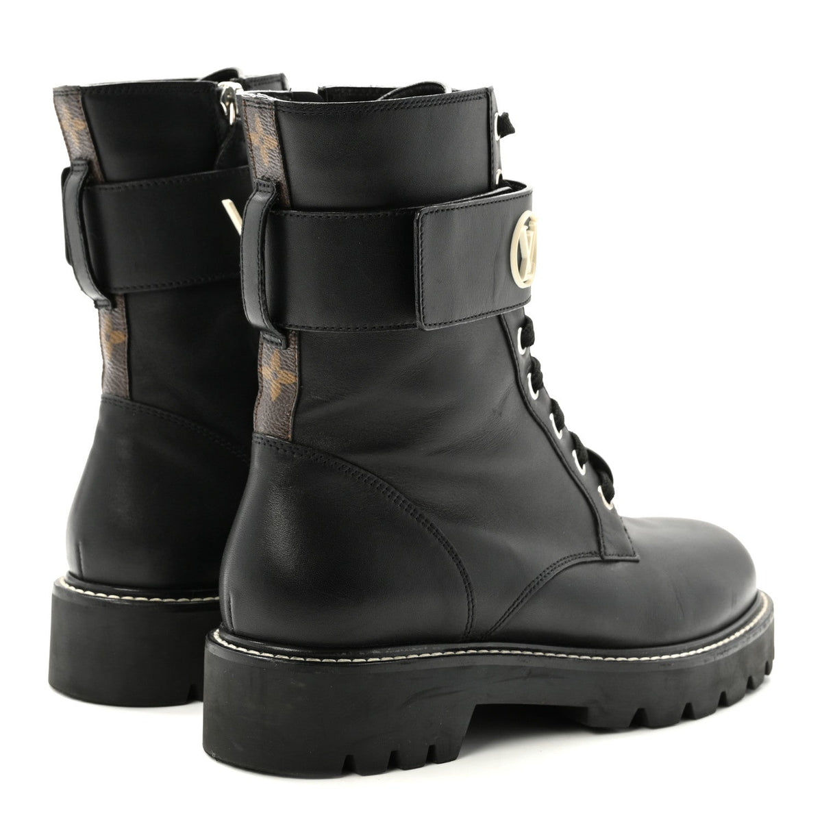 Calfskin Territory Flat Ranger Boots 38 Black