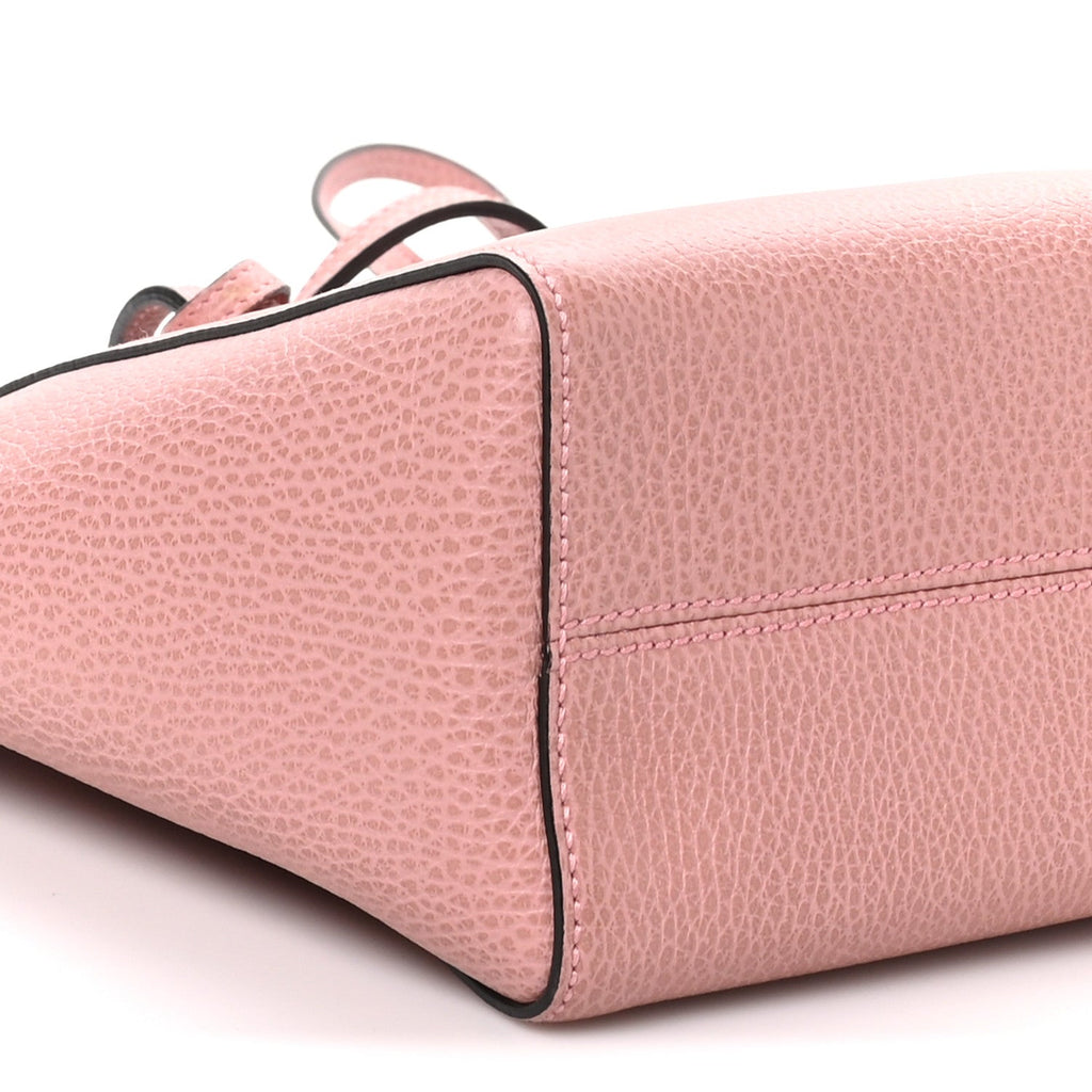 Dollar Calfskin Mini Swing Top Handle Bag Soft Pink