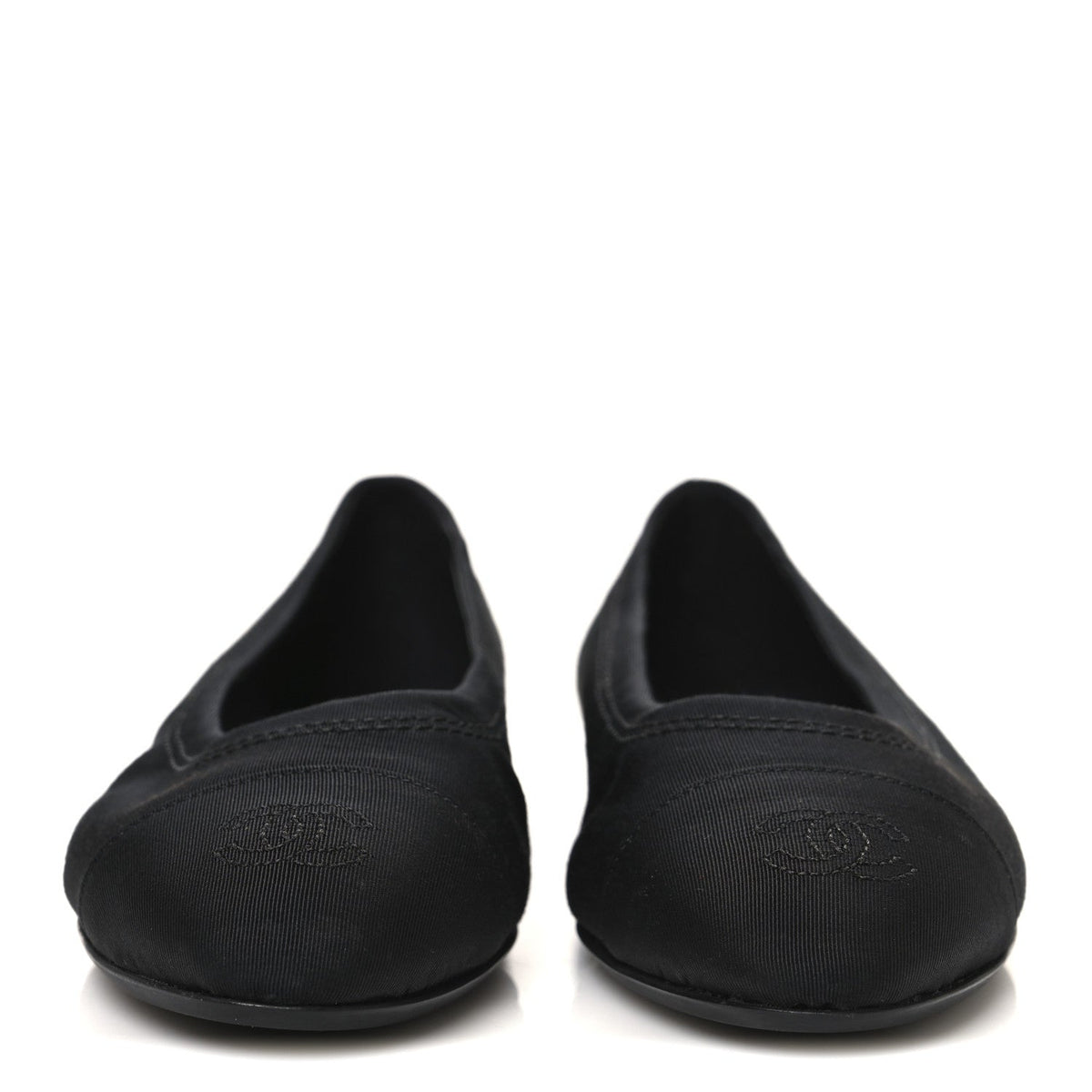 Grosgrain Cap Toe Uniform Ballerina Flats 36.5 Black