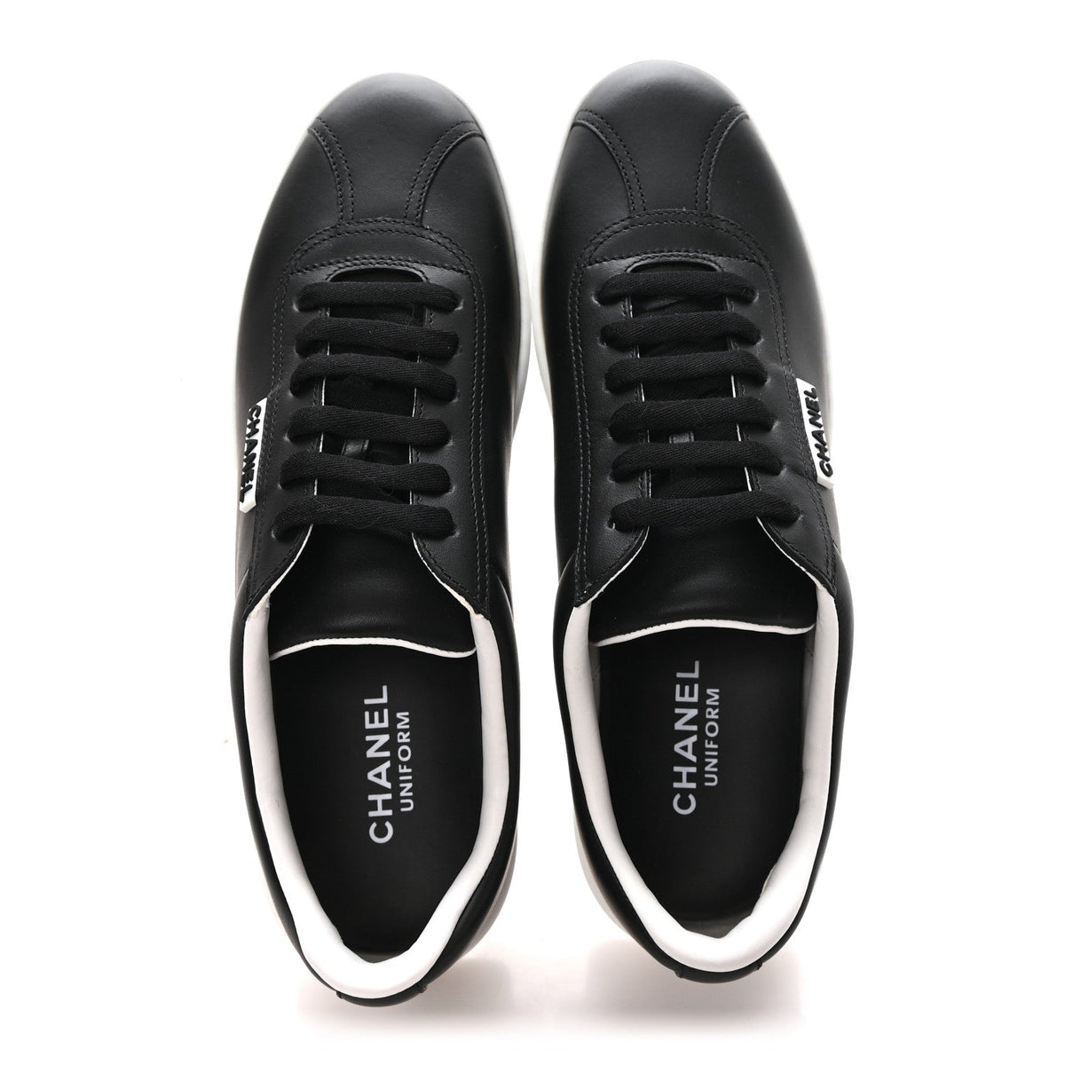 Calfskin CC Womens Sneakers 39.5 Black