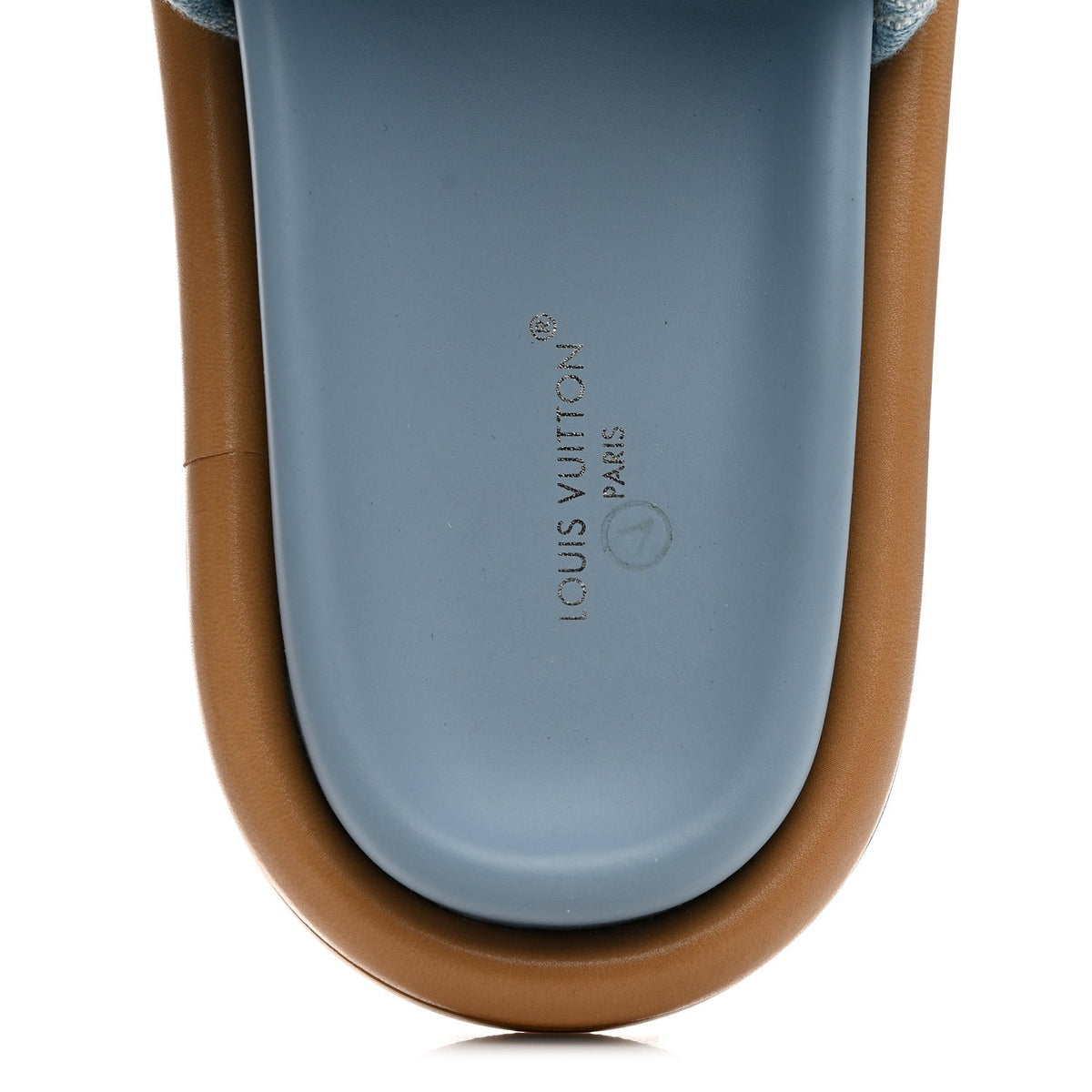 Monogram Denim LV Bliss Womens Comfort Mules 36.5 Turquoise
