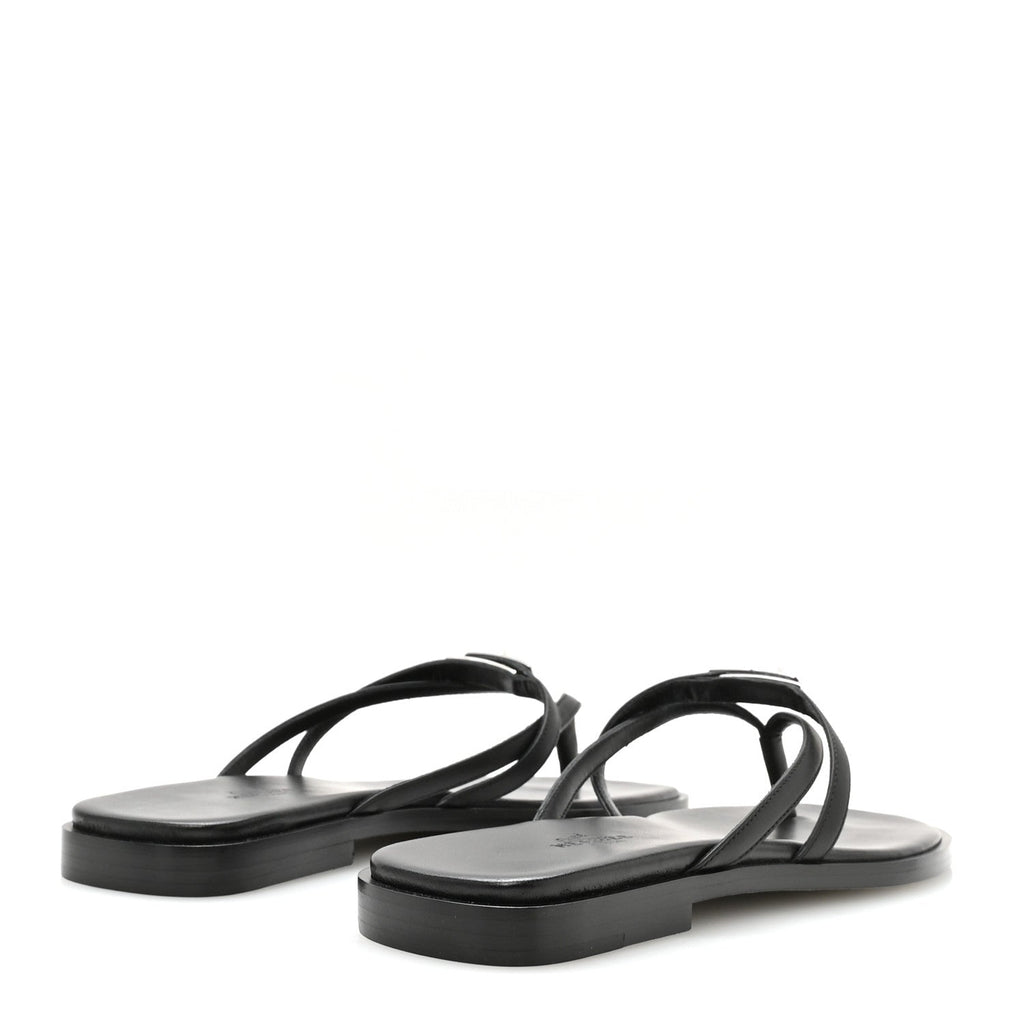Calfskin Miss Sandals 37.5 Black