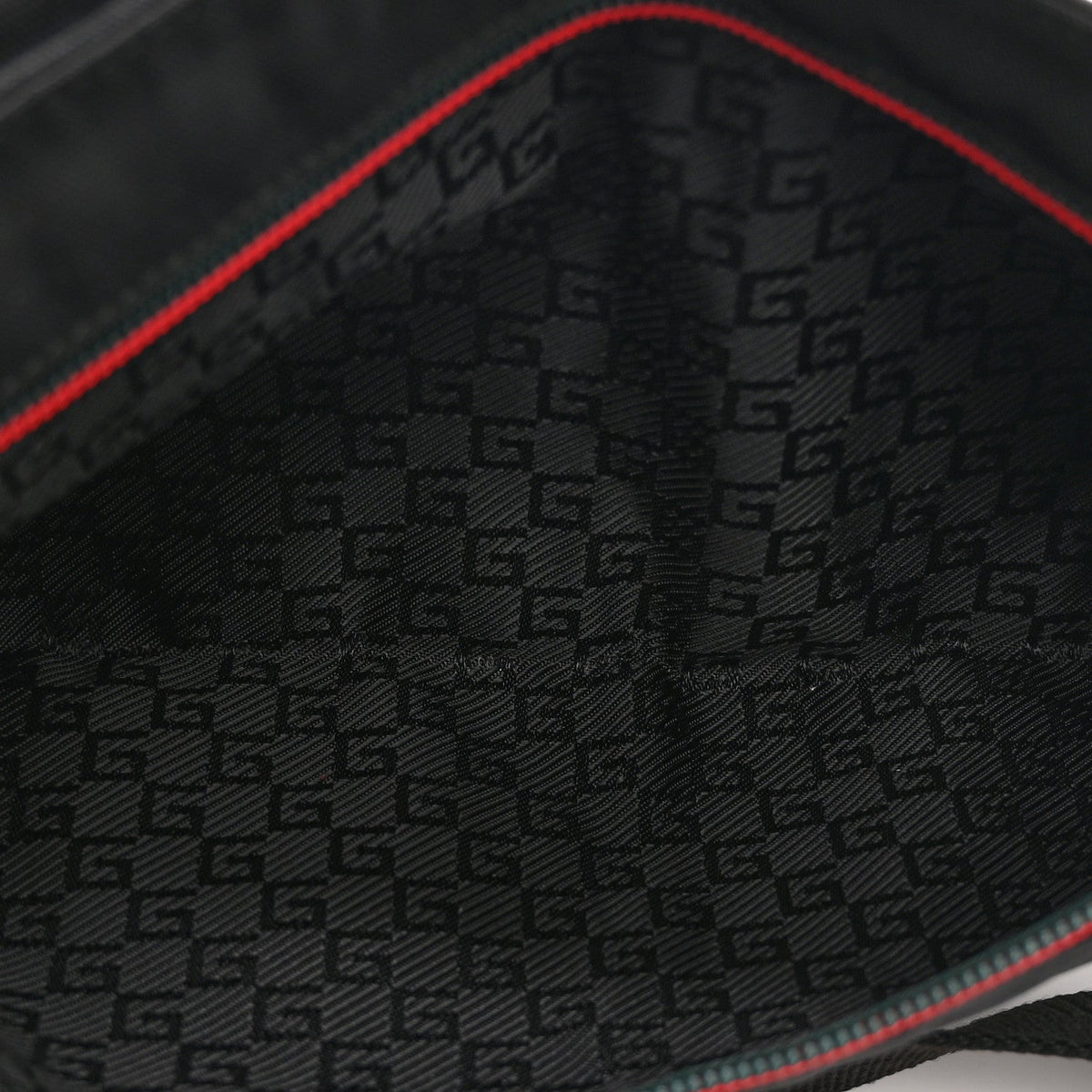 Canvas Double Pocket Belt Bag Black