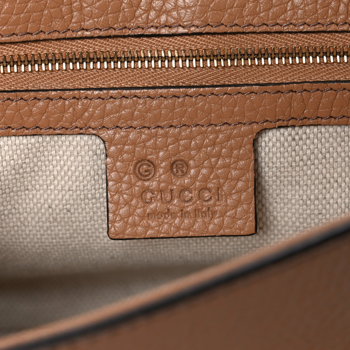 Pebbled Calfskin Medium Soho Flap Crossbody Camelia