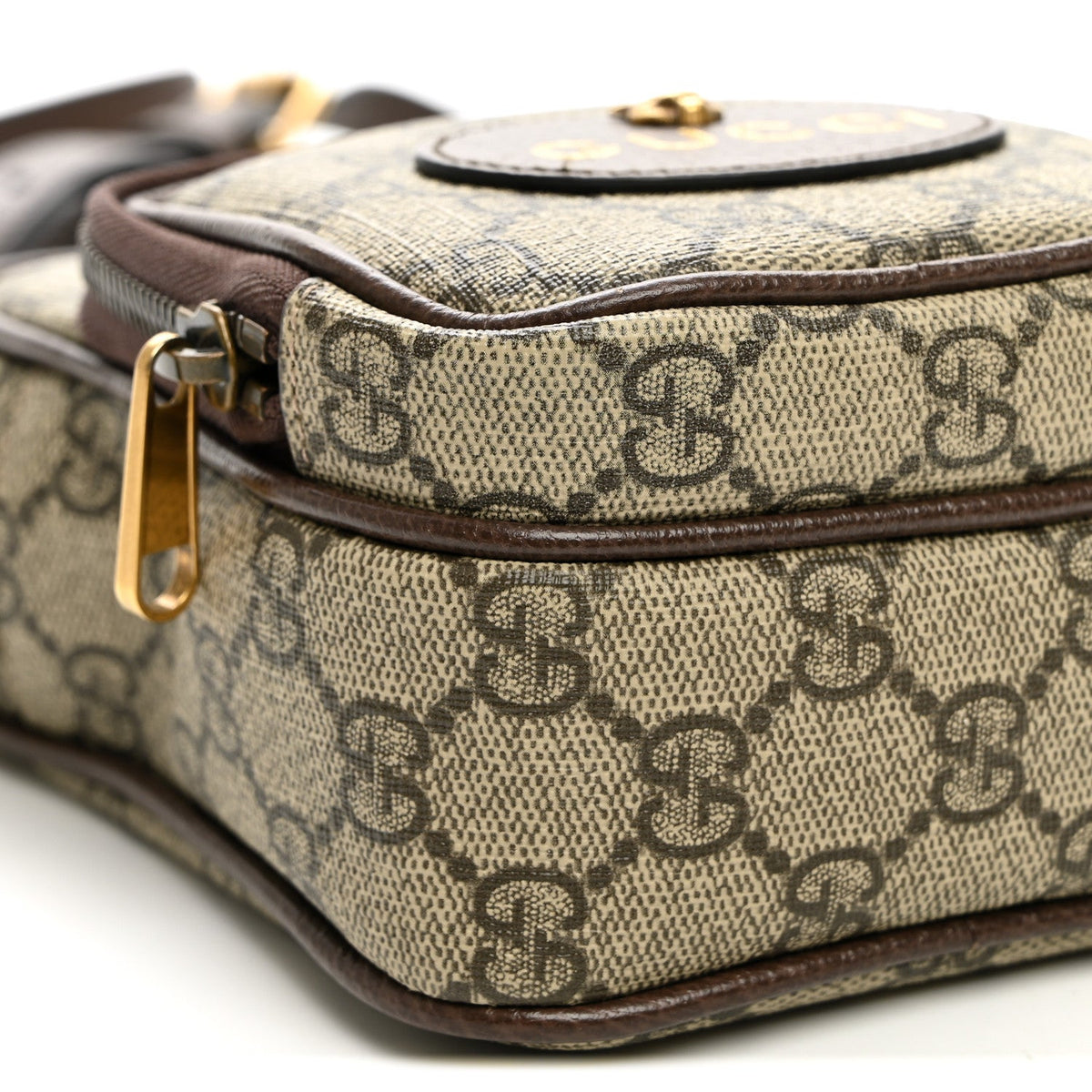 GG Supreme Monogram Mini Neo Vintage Double Zip Messenger Bag Beige New Acero Crop