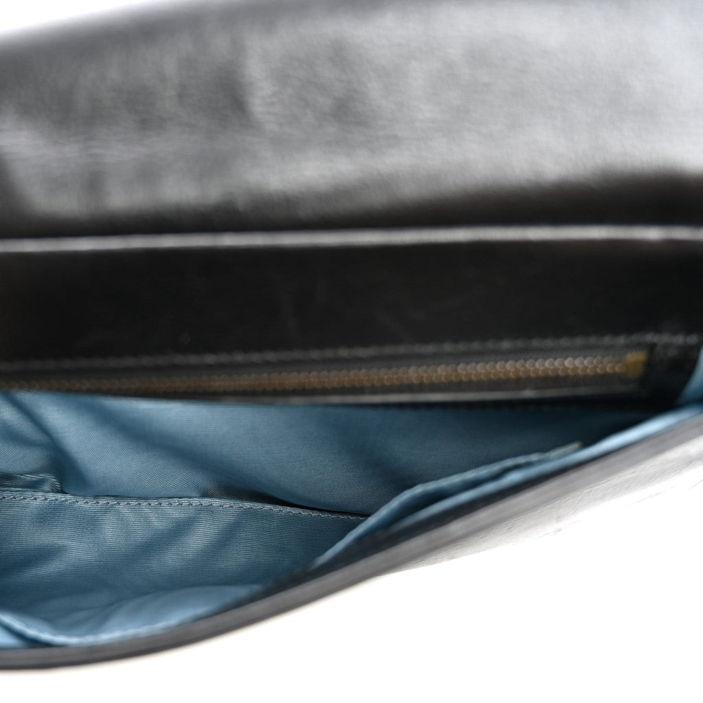 Calfskin Diagonal GG Medium Thiara Double Envelope Shoulder Bag Emerald Green Black
