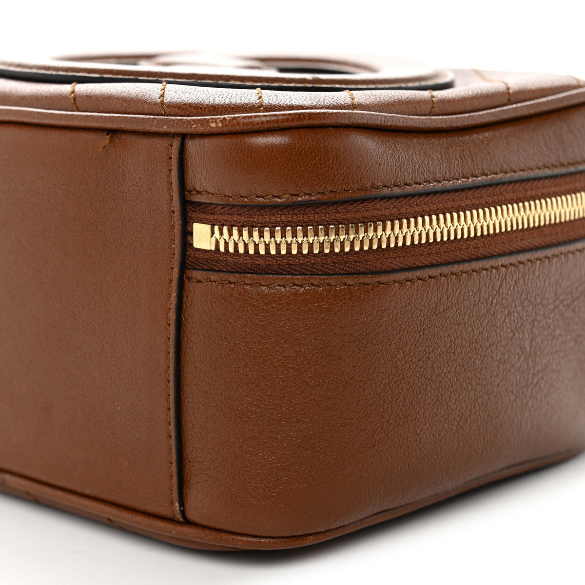 Sakai Be Green Calfskin Diagonal Stitched Blondie Top Handle Bag Cuir