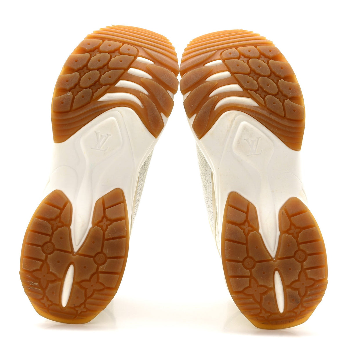 Monogram Calfskin Run 55 Sneakers 40 White