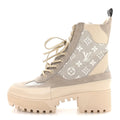 Suede Calfskin Laureate Platform Desert Boots 41 Beige