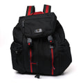 Techno Canvas Web Double Buckle Backpack Black